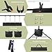 Backdrop Stand 10x7ft(WxH) Photo Studio Adjustable Backdrop Stand Kit Photography Backdrops with 4 Crossbars, 6 Clamps, 4 Spring Clip, 2 Sandbags and Carry Bag for Parties/Wedding/Photography