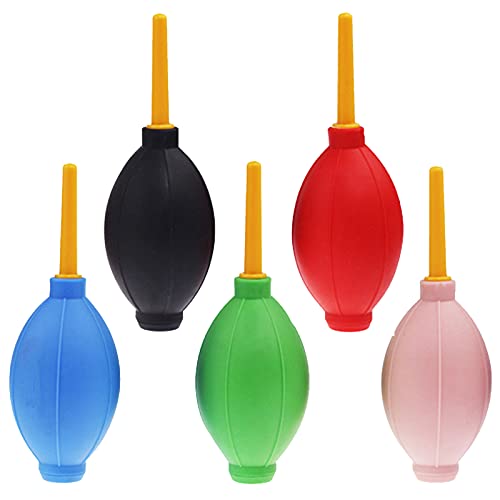 Blasebalg Dust Blower Saubere Gebläse Cleaning for DSLR Cameras Camera Lens Cleaner Air Blower Rocket-Air Blower Power Bellows für Objektiv, Tastatur, Optik Reinigung Empfindlicher Oberflächen, 5 pcs Cover