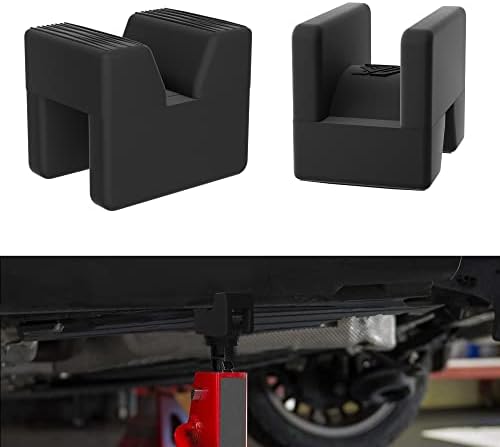 Seven Sparta Jack Pad Adapter for Jack Stand Universal Rubber Slotted Frame Rail Pinch Welds Protector (2 pcs)