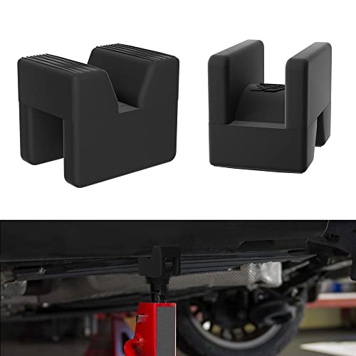 Seven Sparta 2 Pcs Car Jack Pad Adapter for Jack Stand Universal Rubber Slotted Frame Rail Pinch Welds Protector - 3.0 tons (Cube, 2)
