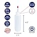 kelkaa 4oz HDPE Durable Plastic Squeeze Bottles with Yorker Red Cap Natural Clear Bottles for Food, Crafts, Any DIY Liquid Products, Multi Purpose Refillable Bottles (Pack of 10)