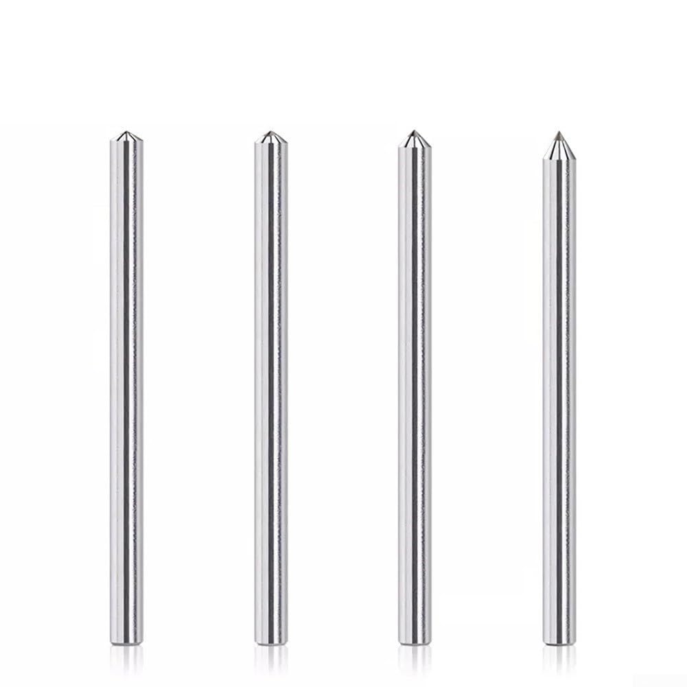 Diamond Engraving Bit, Engraving Bits 3.175mm Shank Drag Engraver CNC Diamond Point Metal Stone Carving Milling Cutting Tool(4PCS)