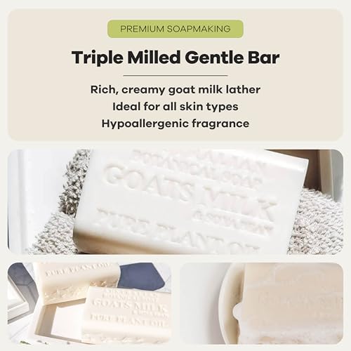 Image of Australian Botanical Soap 6.6 OZ, Pack of 16, Goat Milk Soap Bars with Soya Bean Oil, Enriched with Organic Shea Butter, Suitable for All Skin Types, Packaging May Vary