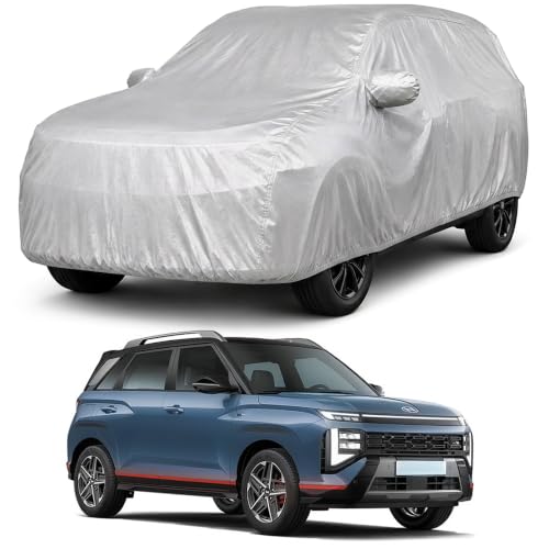 Image of AutoStory Venue Car Cover | Dustproof Lightweight Car Body Cover | Custom Fit for Hyundai Venue 2025 Onwards | Mirror Pocket | Lightweight | Indoor & Outdoor | Mirror Pockets, Elastic Bottom