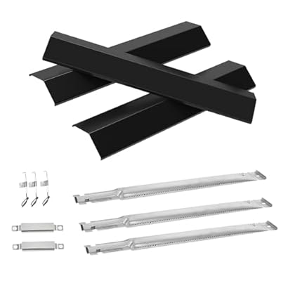 Grill Parts for Oklahoma Joe's Longhorn Combo 3 Burner Charcoal/Gas Smoker 15202029 18202083 16202046 14201767, Heat Plate and Burner Kit for Oklahoma Joes Grill Parts