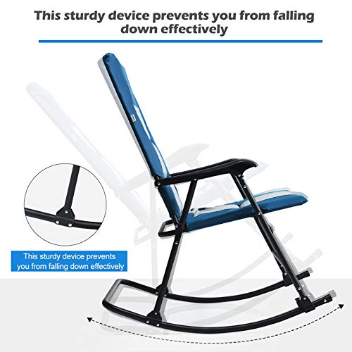 Giantex GT70500-OPBL Camping Rocking Chair Fold-Able Oversized thumb #4