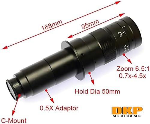 Image of DKP Medicams Max 200X Zoom C-Mount Glass Lens Adapter F /Industry Microscope Camera Objective C-Mount Port