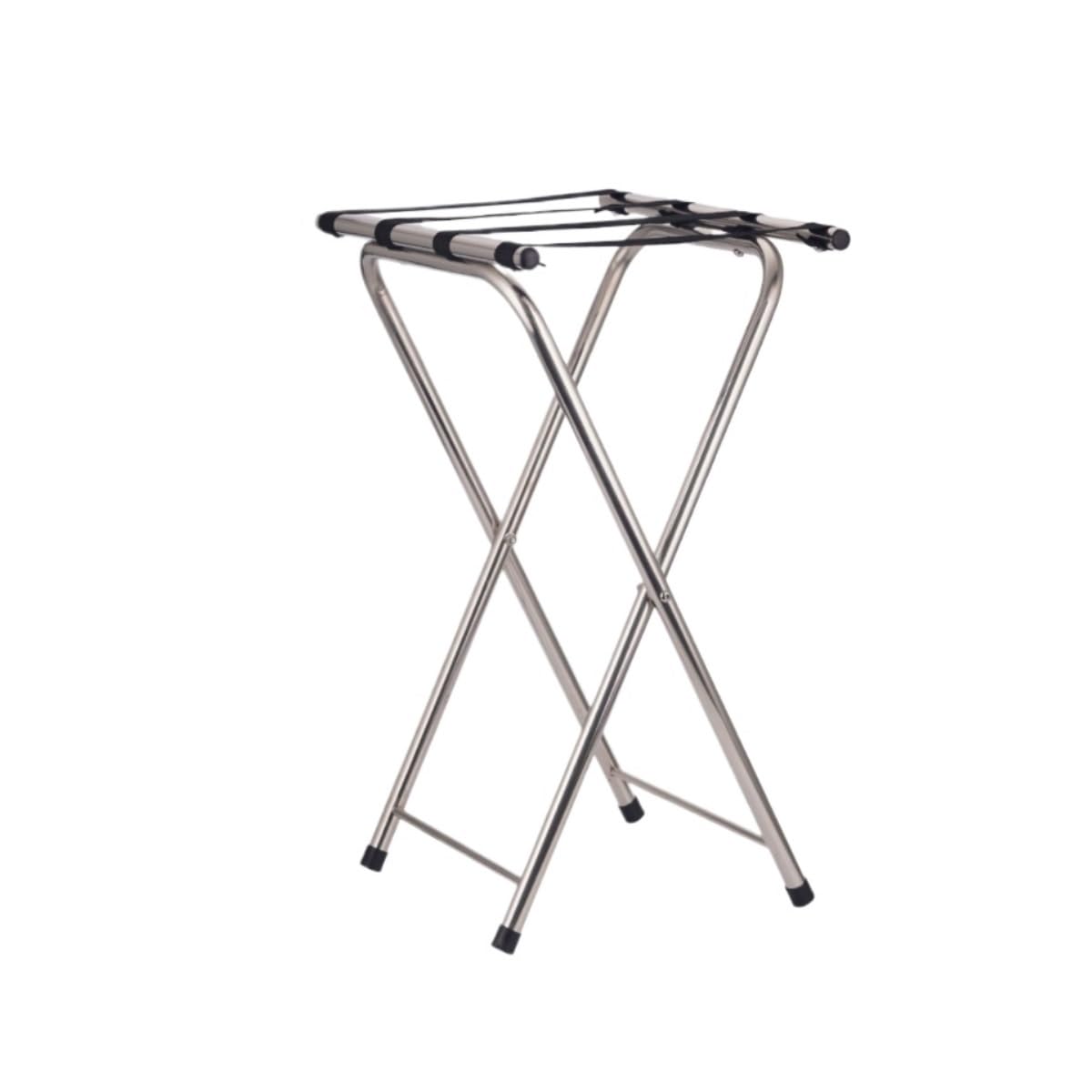 Porte-valise pliable acier inoxydable pour éviter les bagages au sol dans la chambre