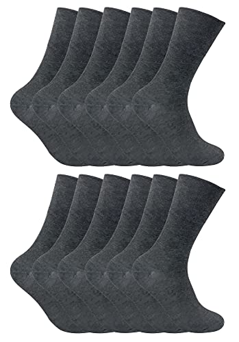 Chaussettes diabétiques thermiques homme Sock Snob lot de 12 paires extra larges pour l'hiver
