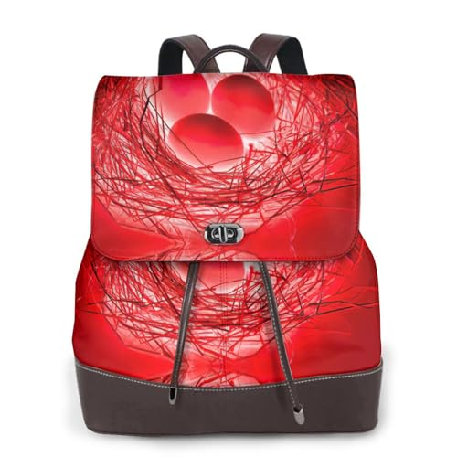 Sac à dos en cuir Red Eggs pour femme | Élégance et finitions haut de gamme