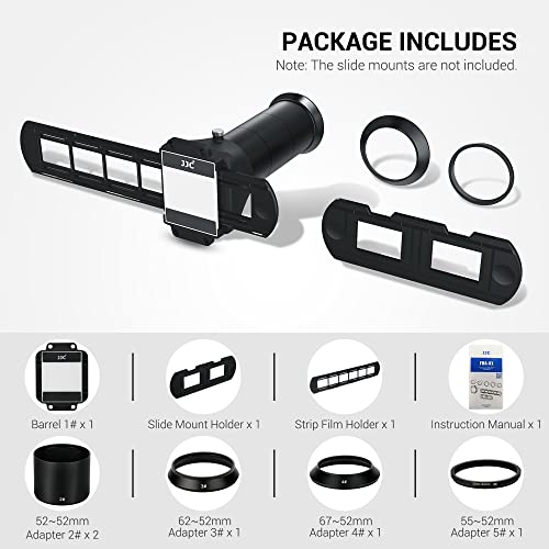 Image of JJC ES-2 Film Digitizing Adapter Set Kit | for Negative Copying,Converts 35mm Film & Slides to Digital Files Photo,Fits Camera with Select Canon Nikon Sony Macro Lenses