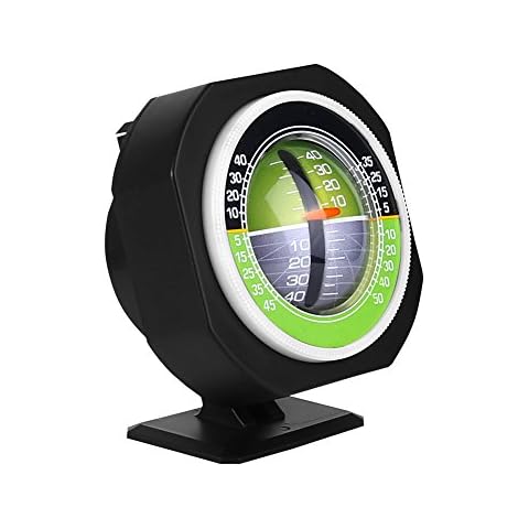 huaer Car Inclinometer Level Car Compass Clinometer Indicator,Outdoor Luminous LED Car Inclinometer Angle Slope Meter Balancer Measure Equipment Cover
