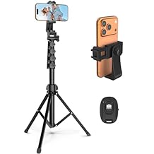 64 Tripod for Cell Phone & Camera, Phone Tripod with Remote and Phone Holder, Sturdy & Stable Height Adjustable Multi-Angle Shot Selfie Stick Tripod for Video Recording