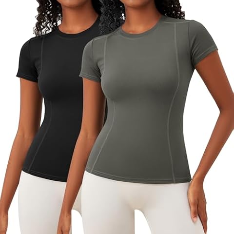 Rapbin Women's Compression Workout Tops, XL Cover