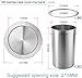 YHdtUO Trash can Countertop Built-in Trash Can with Rotating Lid, Small Trash Bin with Balance Flap Cover Round Brushed Stainless Steel Kitchen Garbage Can, for Cabinet Bathroom Restaurant (Large)