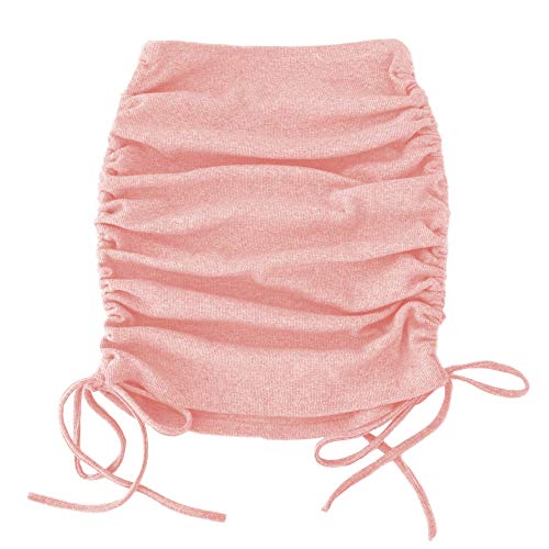 Jupes femme OZEO : la mini-jupe rose moulante et confortable qui galbe la silhouette sans serrer