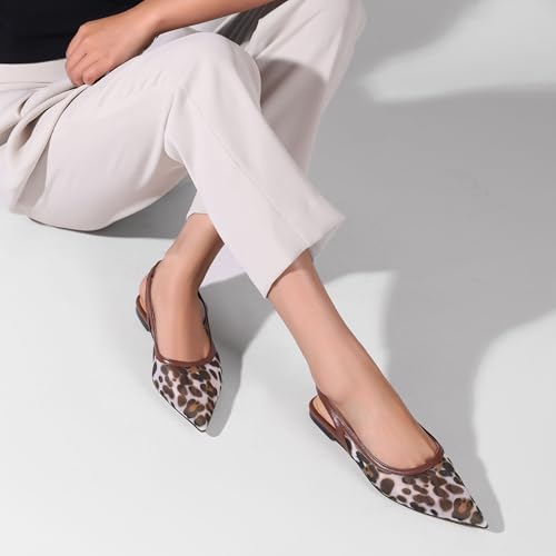 Slingback Flats for Women Stylish Pointed Toe Design with Comfortable Mesh Material for Breathable Party Dress Elegant Shoes2