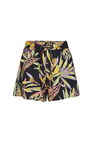 O'NEILL Amiri Beach Shorts Pantalones Cortos, Mujer, 39033 Black Tropical Flower, Regular