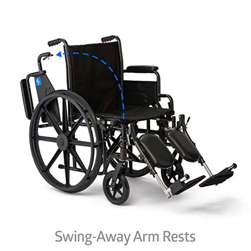 Medline Wheelchair, SwingBack DeskLength Arms And Elevating Leg Rests