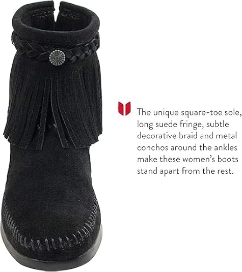 Minnetonka Women's High Top Back Zip Boots
