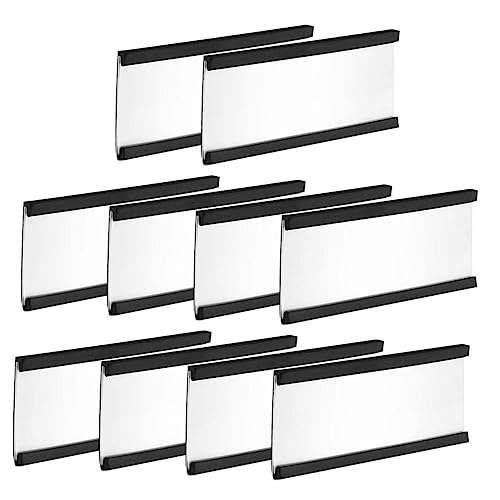 Operitacx 30枚 マグネットシート 磁気ネームプレート紙インサート付き マグネットラベル ホワイトボード タグ ホルダー データ ホルダー サイン プロダクト ワイヤー タグ ラベル プレミアム 冷蔵庫 金属用