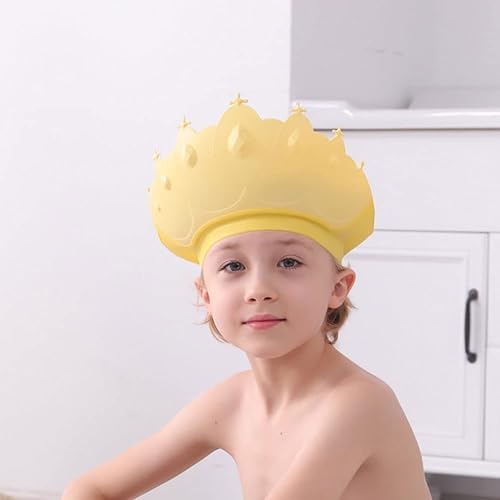 Miniatura 5 de Surakey Gorro de ducha de bebé, sombrero de champú impermeable para niños y niñas pequeños que protege las orejas y los ojos. Corona de baño de