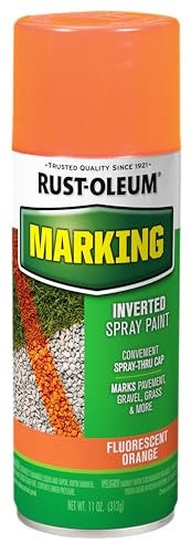 Rust-Oleum 1987830 Specialty Marking Spray Paint 11 oz Fluorescent Orange