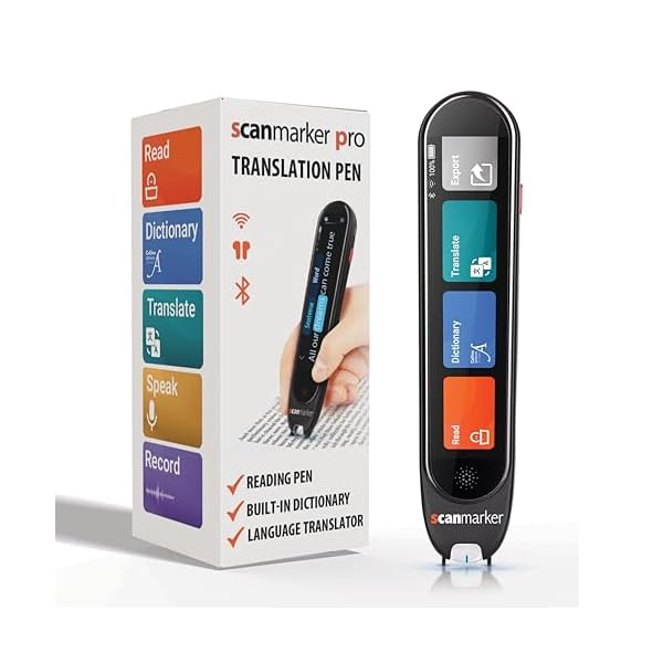 Scanmarker Pro | Translation Pen & Reading Pen for Kids & Adults | Assistive Tool & Language Translator Device for Dyslexia, Reading Support & Language Learners | Translator Pen for 100 Languages