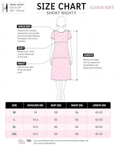 Image of CLOUD SOFT Stylish Women's Short Nighty | Premium Rayon Fabric | Soft Comfortable Everyday Night Dress - CS5002