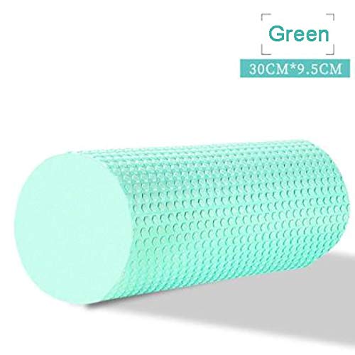 Yoga Pilates Fitness Foam Rollers Roller Exercise Yoga Block Pilates EVA Foam Roller Massage Roller Muscle Tissue Fitness Gym Relax Muscles Pain Relief (Color : Green30x9.5)
