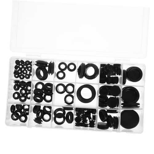 FUNOMOCYA Electrical Cable Grommets 125pcs Set Closed Rubber Seals for Wire Harness Home Industrial Use