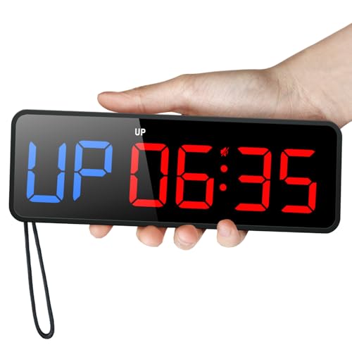 Acedeck Portable Gym Timer Clock: Fitness Digital Clock with Strong Magnet - Remote Control for...