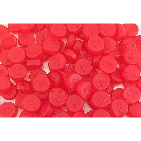 Planet Sweets Cherry Ju Ju Coins Jelly Gummy Candy - 1.5 Pounds - Chewy Bulk Party Favor Candies Cover