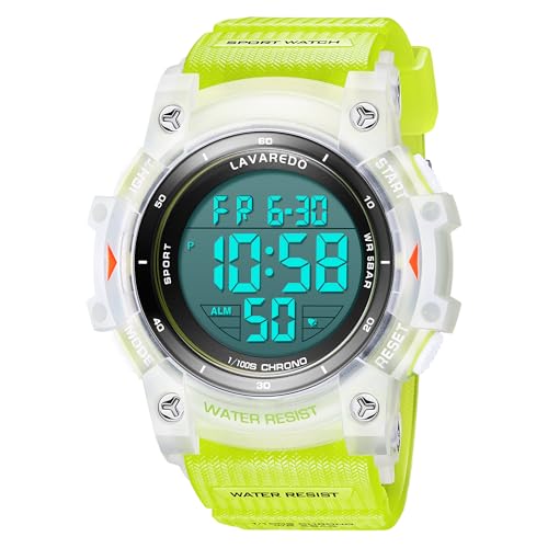 Timever Herren Armbanduhr mit Silikonband,Digitaluhr mit Alarm,Stoppuhr,Datum,Licht,Sportuhr mit 3ATM Wasserdicht L8817