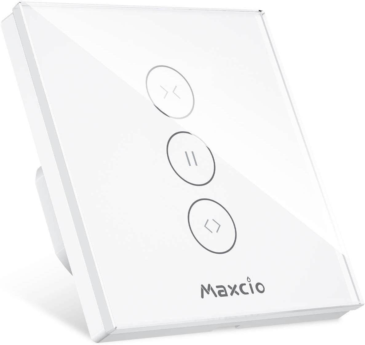 Maxcio Interruttore per tapparelle, timer compatibile con Alexa & Google Home, interruttore intelligente per tenda da sole, persiana, tenda, controllo tapparelle WiFi con timer e creazione di gruppo,