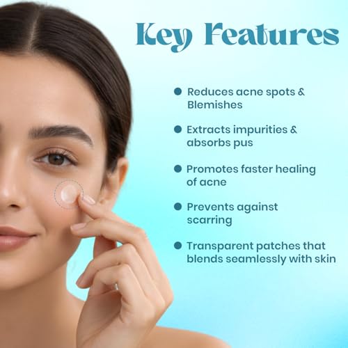 Image of JAQULINE USA Acne Relief Patches with Hyaluronic Acid | Hydrocolloid Pimple Patches | Absorbs Acne Secretion | Overnight Spot Care | For All Skin Types | 36 Patches