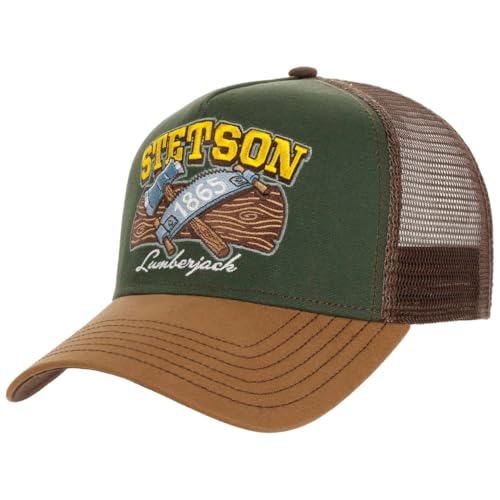 Stetson Lumberjack Trucker Cap Outdoor Basecap Mehrfarbig Mesh Verstellbar Damen Herren Ganzjährig braun One Size
