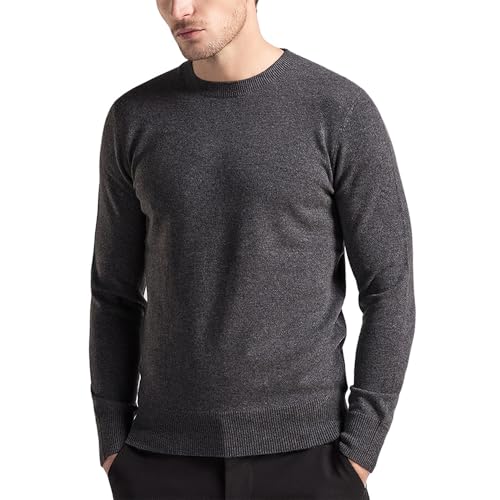 Men's Crew Neck Casual Long Sleeve Slim Sweater Pullover Knit Sweater Lightweight Sweaters with Ribbing Edge