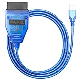 OBD2 KKL for VAG-COM 409.1 for VCDS USB Cable for VAG, for VW, for Audi, for Seat, for Volkswagen and for Skoda Vehicles from 1996 Later, Car ECU Scan Tool OBD2 to USB Cable for Windows Diagnostic