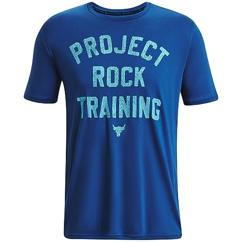 Under Armour PJT Rock Entrenamiento SS-BLU Camisa, Blue Mirage/Blue Surf, XL-XXL para Hombre