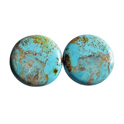 Turquoise naturelle de l'Arizona en cabochons ronds de 21 mm pour la création de bijoux