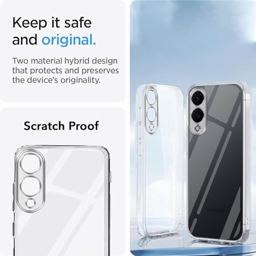 Image of Jkobi Silicone Back Cover Case for Samsung Galaxy S25 Edge (Clear Shockproof Case with Camera Protection | Soft and Flexible | Transparent)