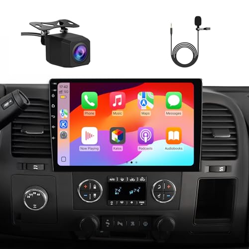 Image of AWESAFE Car Radio Stereo Android 13 for Chevy Silverado 2007-2013 Tahoe Equinox GMC Sierra Yukon with Wireless CarPlay Android Auto Backup Camera