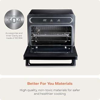 Nutricook Steami X 24L Black (Steam + Air Fryer Oven) with 10-in-1 functions like Steam Cook, Steam Roast, Air Fry, Bake, Sterilize & more. Steam + Convection technology, 2200W power, 2-year warranty