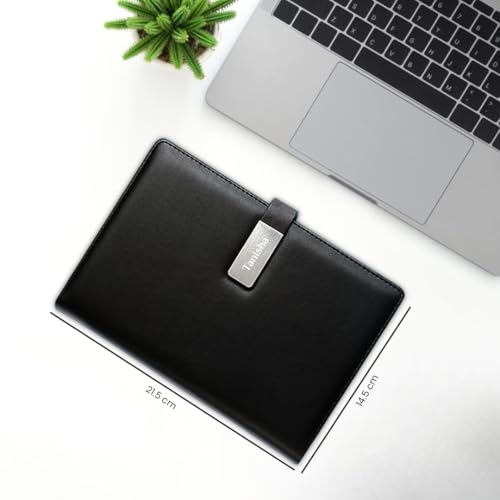 Image of Giftana 3 in 1 Personalized Diary with Pen, Coffee Tumbler Gift Set for Employee (Black 4)