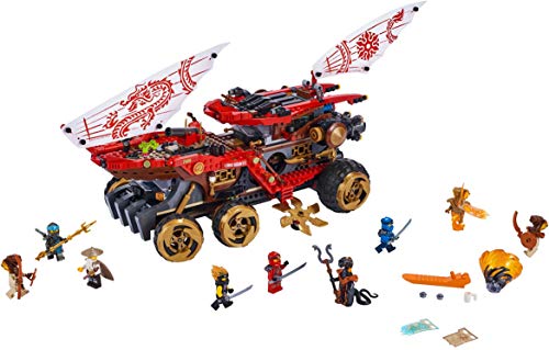 Image of LEGO NINJAGO Land Bounty 70677 Toy Truck Building Set with Ninja Minifigures, Popular Action Toy with Two Toy Vehicles and Toy Ninja Weapons for Creative Play (1,178 Pieces)