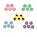 CC HOME flower Party Decoration,25CT Flower Cupcake Toppers for Girl,Boys Baby Shower,Birthday Pary