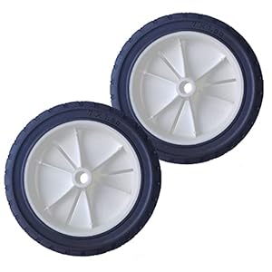 Zweipappel 2 x Gummi Laufrad aus Gummi universal Rasenmäherrad Ersatz Rad Rasentraktor Mähmaschinen 175mm Achslochdurchmesser 12,7mm (2, 175mm)