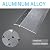 Floor Transition Strip 4in Aluminum Threshold Ramp for Doorways, Door, Tile, Thresholds Reducer for Threshold Height Less Than 1.4 Inch, Easy to Install(Gray)