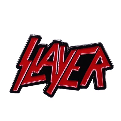 Distrigeek Pin's Slayer Logo, Métal émaillé, Musique Groupe Trash Heavy Metal, pour Homme ou Femme, Badge, Broche